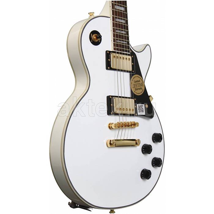 Электрогитара EPIPHONE LES PAUL CUSTOM PRO ALPINE WHITE 3