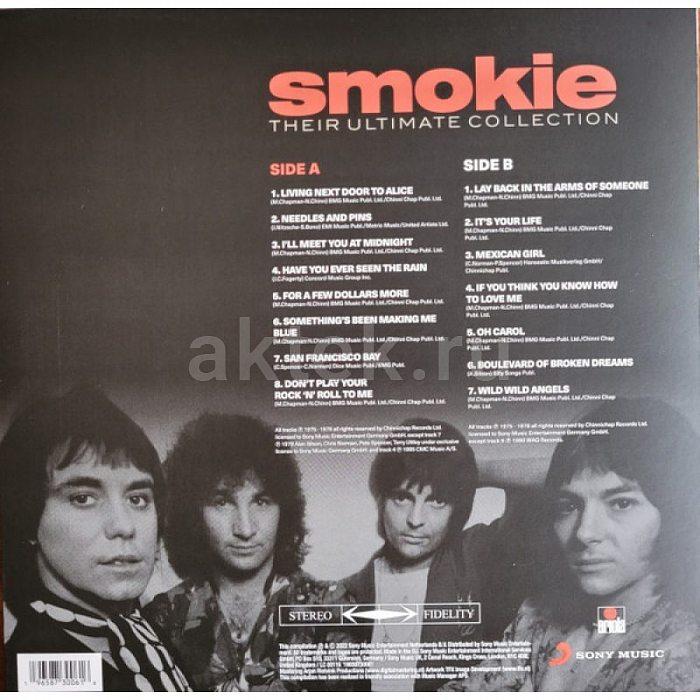 Виниловая пластинка SMOKIE - THEIR ULTIMATE COLLECTION 180 GRAM BLACK VINYL 12" 2