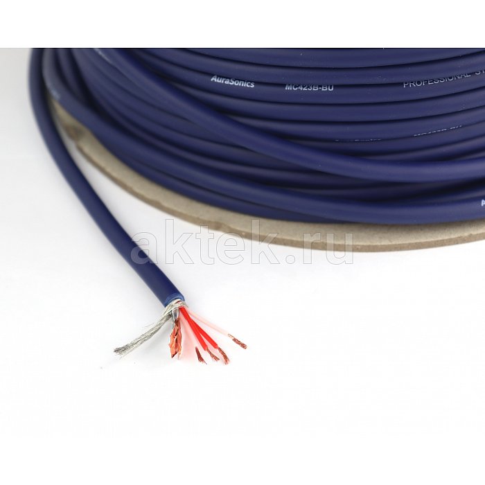 AuraSonics MC423B-BU микрофонный кабель starquad, синий 2