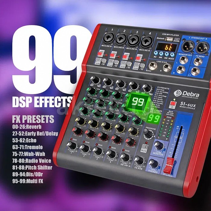 Микшерный пульт Debra SI-6UX 3