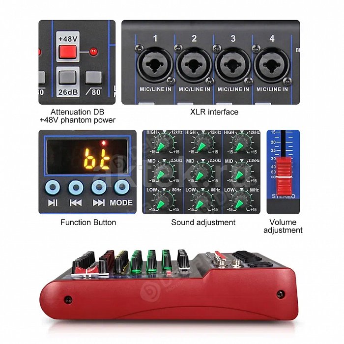 Аналоговый микшер с эффектами Debra SI-8UX 5