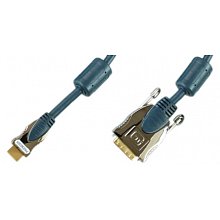 Цифровой кабель Metal Gold HDMI "папа" - DVI-D "папа" 5 м D8мм