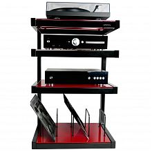NorStone Esse Hifi VInyl Black/Red стойка для Hi-Fi аппаратуры 3