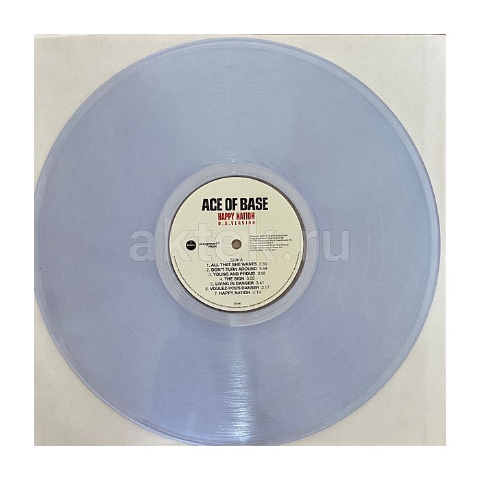 Виниловая пластинка ACE OF BASE - HAPPY NATION 180 GRAM CLEAR VINYL 12" 3