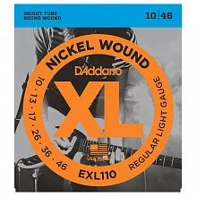 D'Addario EXL110 комплект струн, калибр 10-46, никелированная обмотка