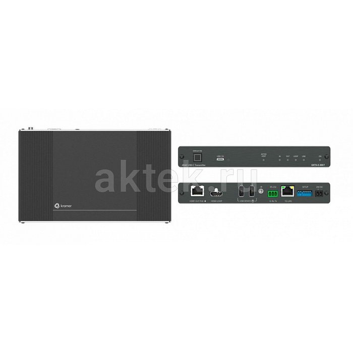 Kramer EXT3-C-XR-T USB-C/HDBaseT-передатчик 4K60/4:4:4 до 100м, сквозной HDMI