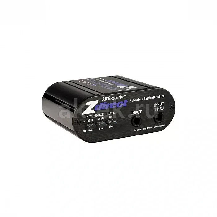 ART ZDirect пассивный директ-бокс Jack–XLR, аттенюатор, Ground Lift, HPF 2