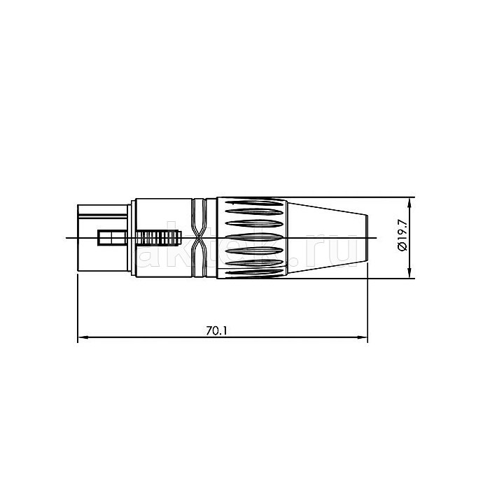ROXTONE RX3FP-NT/50 разъём XLR, серебристый, гнездо 3