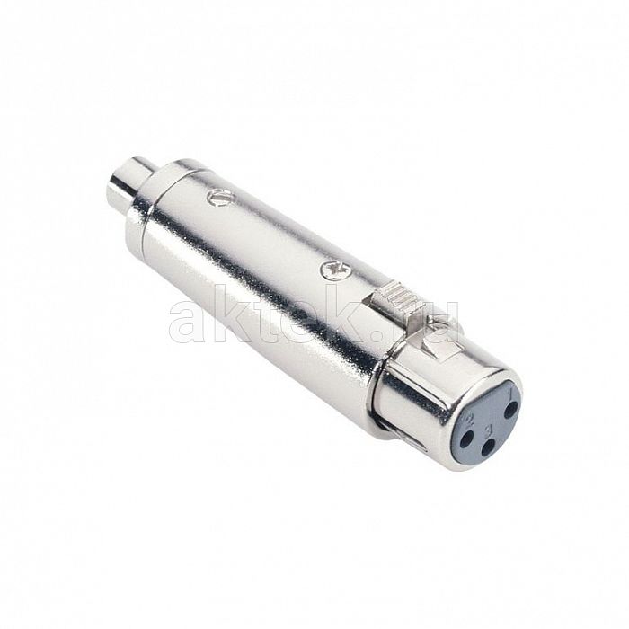 Adam Hall 7858 Silver адаптер RCA-F-mono–XLR-F