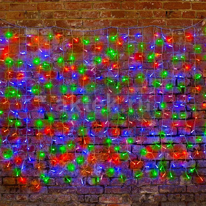 Гирлянда "Светодиодный Дождь" NEON-NIGHT 300x30 Вт LED 2х1,5м RGB 2
