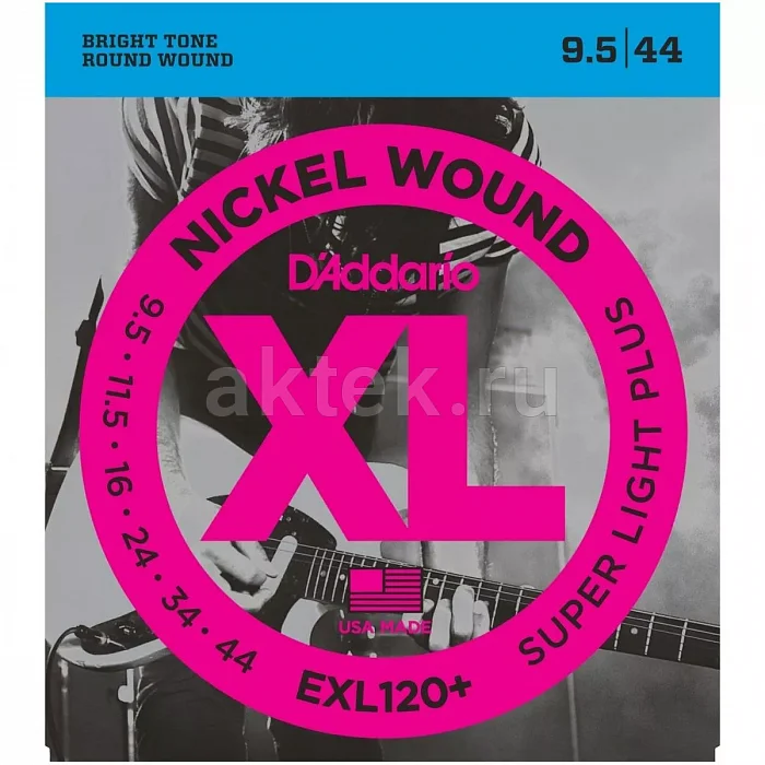 D'Addario EXL120+ струны для электрогитары, 9,5-44