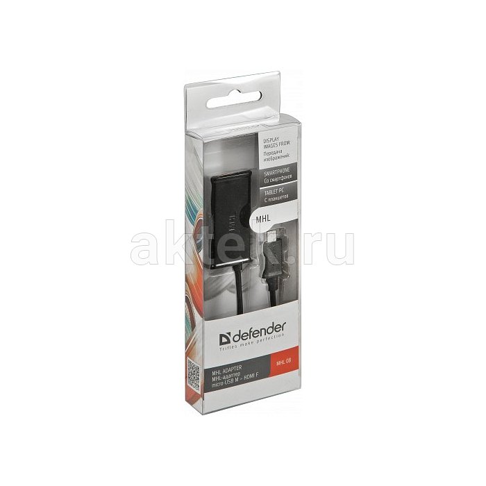 Кабель конвертер MHL microUSB "папа" - HDMI "мама" 0.1 м 2