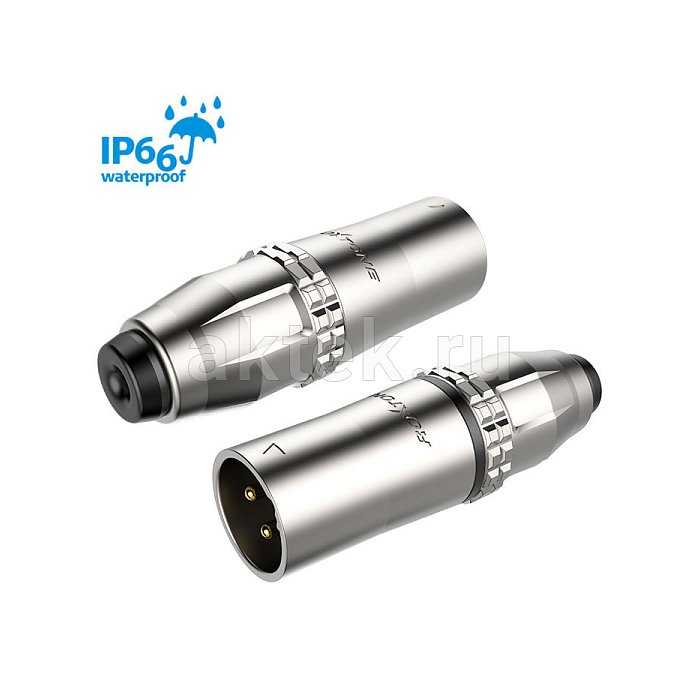 ROXTONE RX3MWP-NG разъём XLR, серебристый, штекер, IP66 2