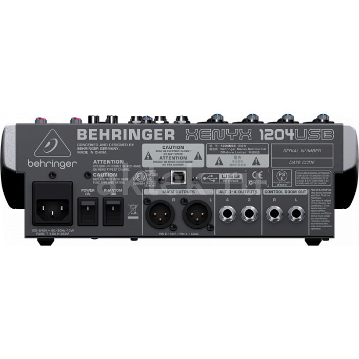 Микшерный пульт Behringer 1204USB 3