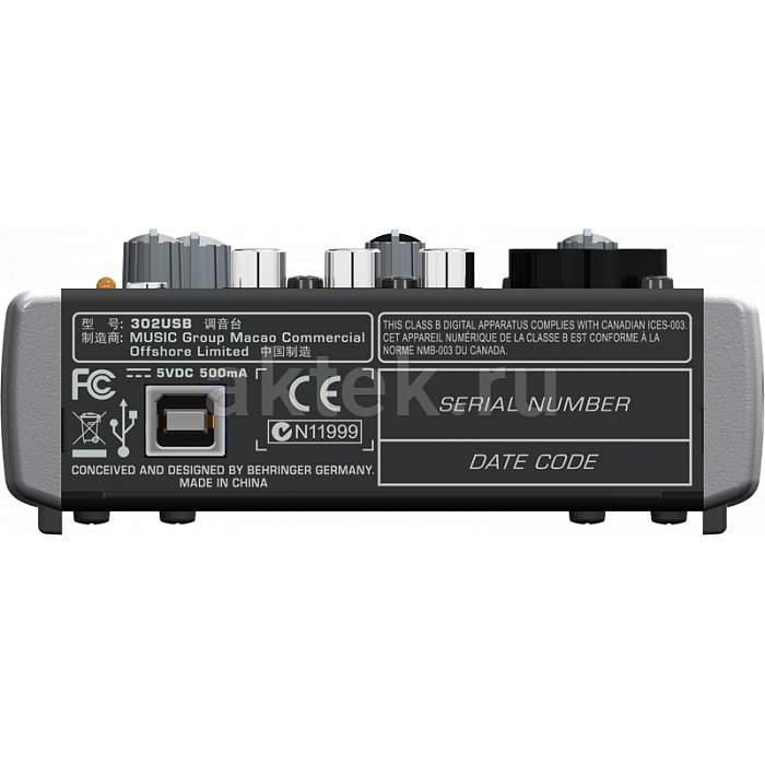 Микшерный пульт Behringer 302USB 3
