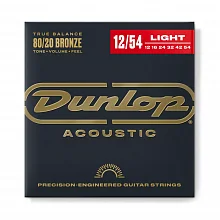 Dunlop DAB1254 80/20 Bronze струны для акустической гитары, 12-54
