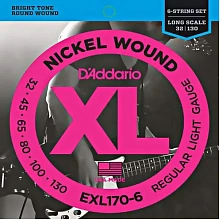 D'Addario EXL170-6 комплект струн, 6 струн, калибр 32-130