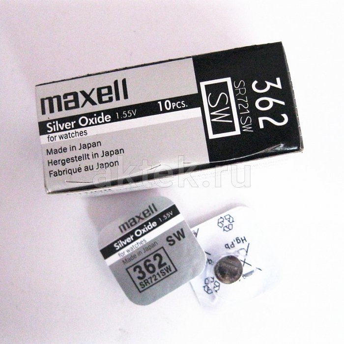 Часовая батарейка MAXELL 362 1 шт 2