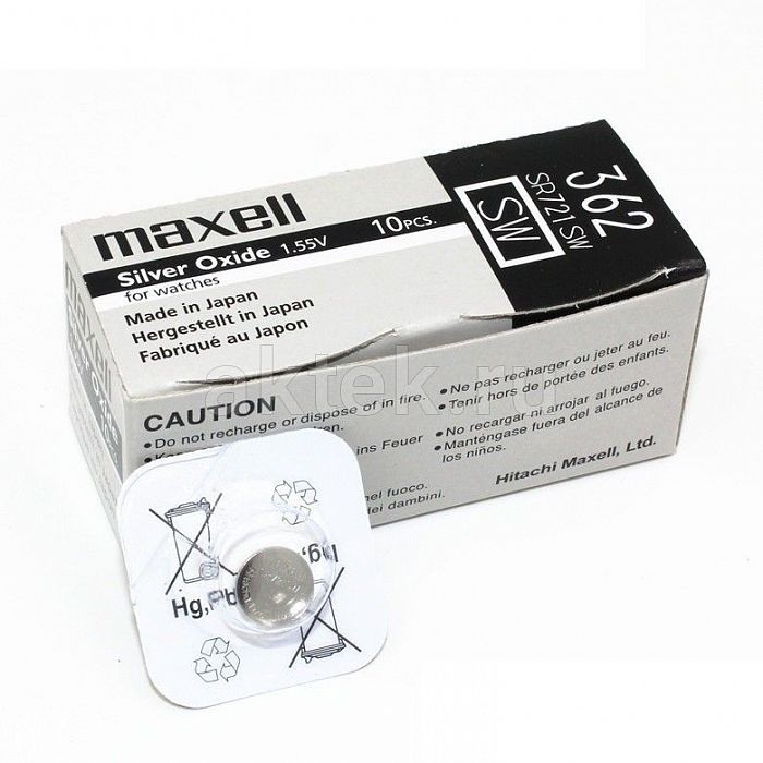 Часовая батарейка MAXELL 362 1 шт 5