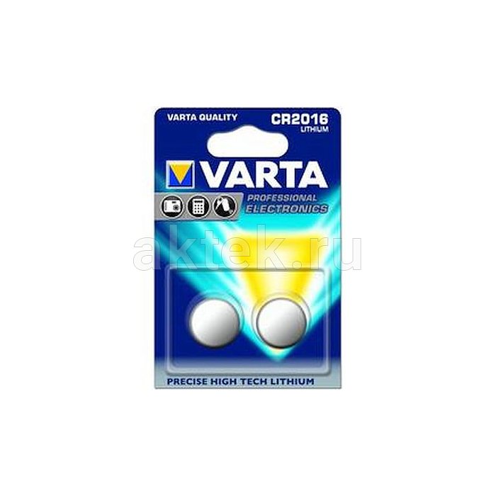 Батарейка таблетка VARTA CR2016 1 шт. 2