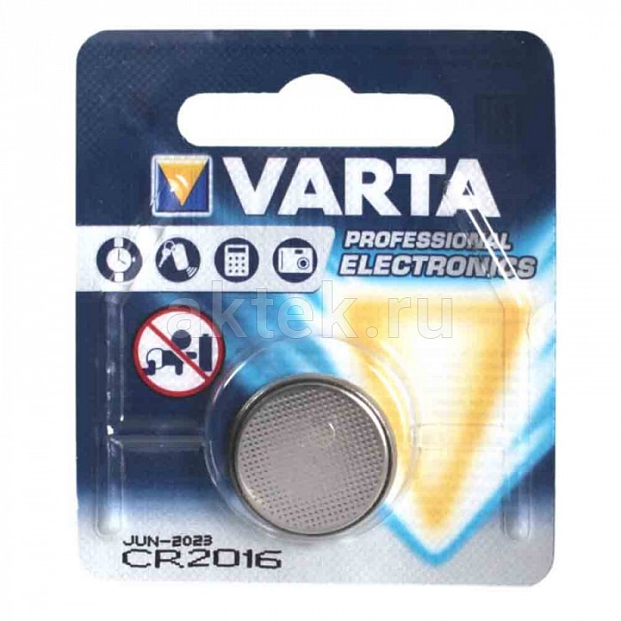 Батарейка таблетка VARTA CR2016 1 шт. 3