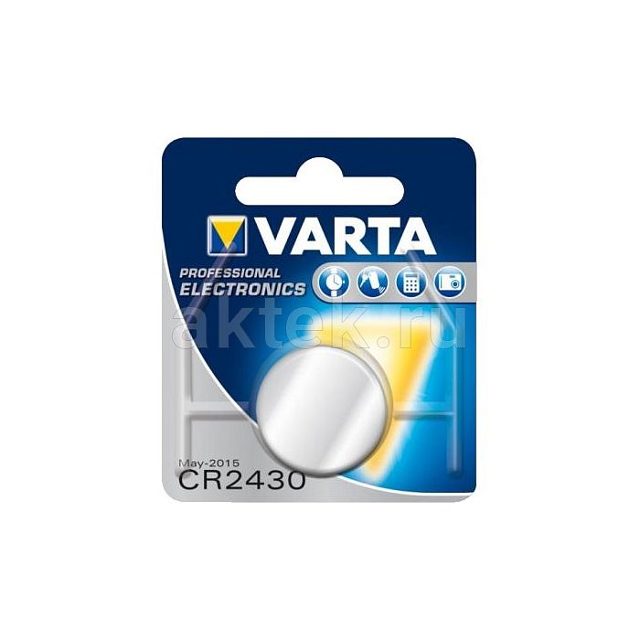 Батарейка таблетка VARTA CR2430 1 шт. 2