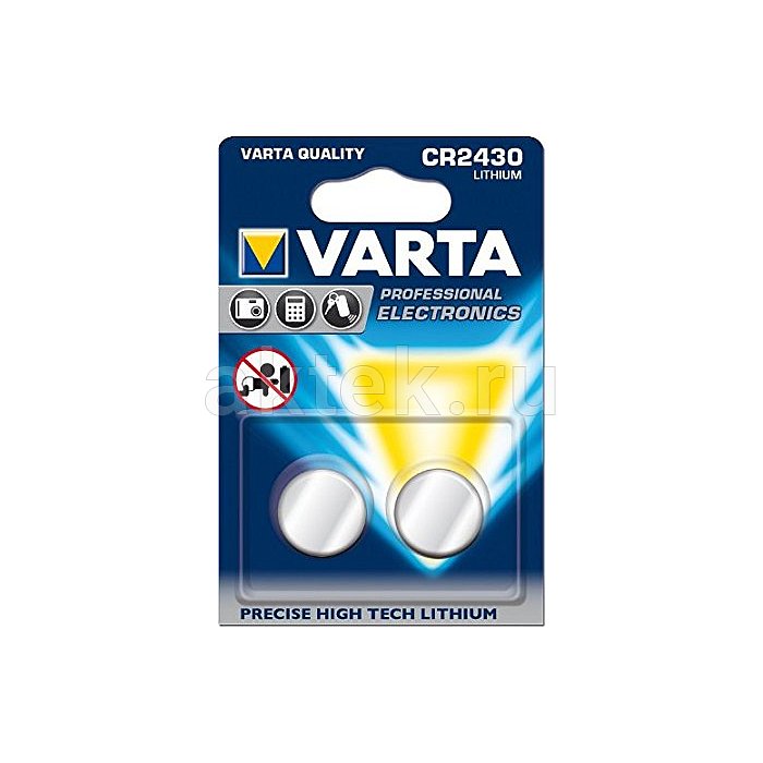 Батарейка таблетка VARTA CR2430 1 шт. 3