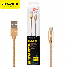 Кабель USB Lightning AWEI CL-300 1м золото 3