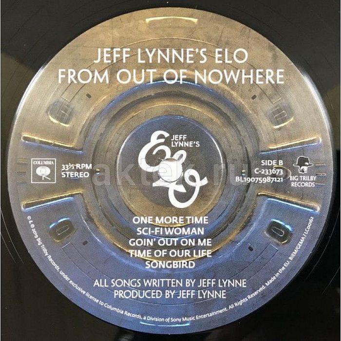 Виниловая пластинка ELECTRIC LIGHT ORCHESTRA - FROM OUT OF NOWHERE 180 GRAM BLACK VINYL 12" 4