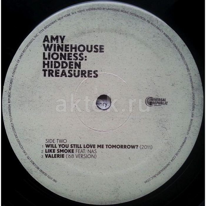 Виниловая пластинка AMY WINEHOUSE - LIONESS: HIDDEN TREASURES BLACK VINYL 12" 6
