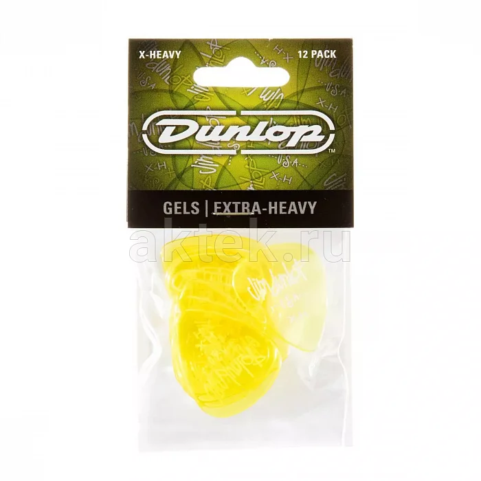 Dunlop 486PXH Gels X-H Yellow 12Pack медиаторы, extra heavy 4