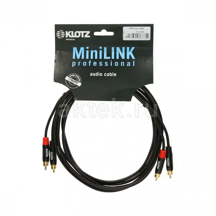 Klotz KT-CC090 кабель RCA–RCA, 0,9 м