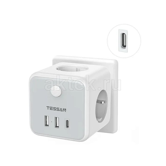 Сетевой фильтр Tessan TS-301-DE-C Grey