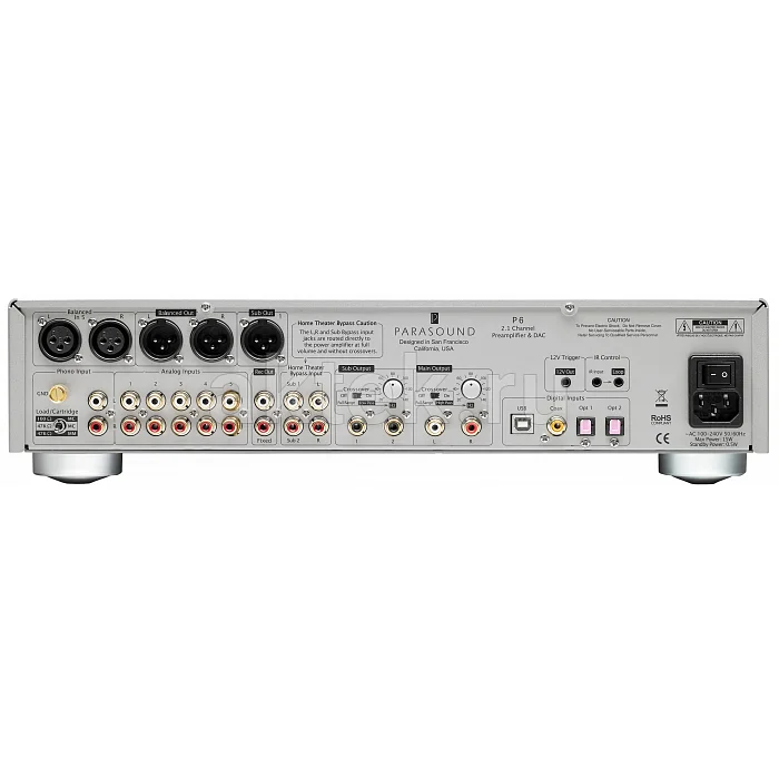 Стерео предусилитель Parasound P6 Silver 2
