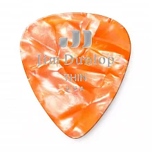 Dunlop 483P08TH Celluloid Orange Pearloid Thin медиаторы, целлулоид, 12 шт