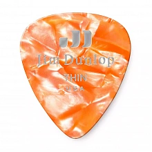 Dunlop 483P08TH Celluloid Orange Pearloid Thin медиаторы, целлулоид, 12 шт
