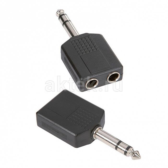 Adam Hall 7546 Black адаптер 2×TRS6.3-F-stereo–TRS6.3-M-stereo