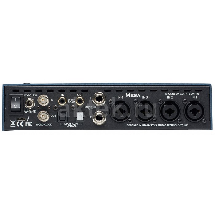 Настольный Thunderbolt-аудиоинтерфейс Lynx Studio Mesa TB3 2