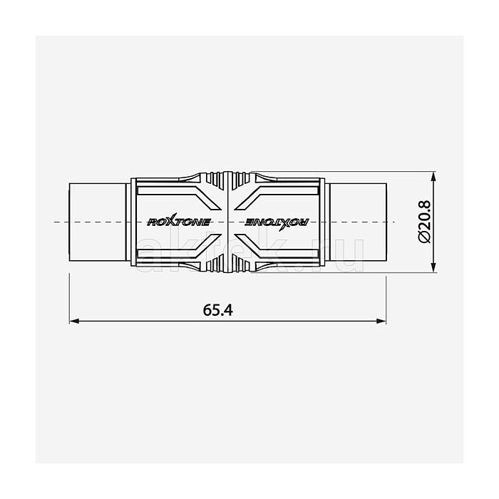 ROXTONE RA5XFF-B аудиопереходник XLR5 мама–XLR5 мама 4