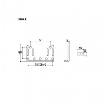 Gotoh 203B-4-C бридж для 4-струнной бас-гитары 2