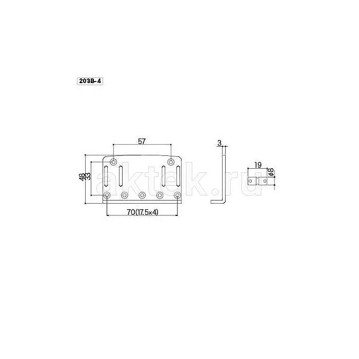 Gotoh 203B-4-C бридж для 4-струнной бас-гитары 2