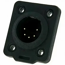 Neutrik NC5MDX-TOP панельный разъем XLR male, чёрный
