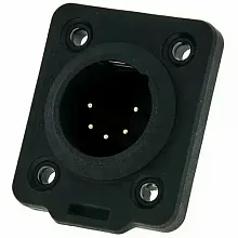 Neutrik NC5MDX-TOP панельный разъем XLR male, чёрный