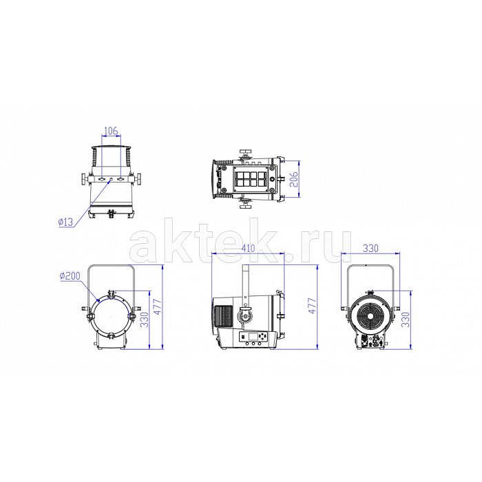 SILVER STAR SS5681XHM FS8 всепогодный прожектор френеля RGBALC, IP66 5