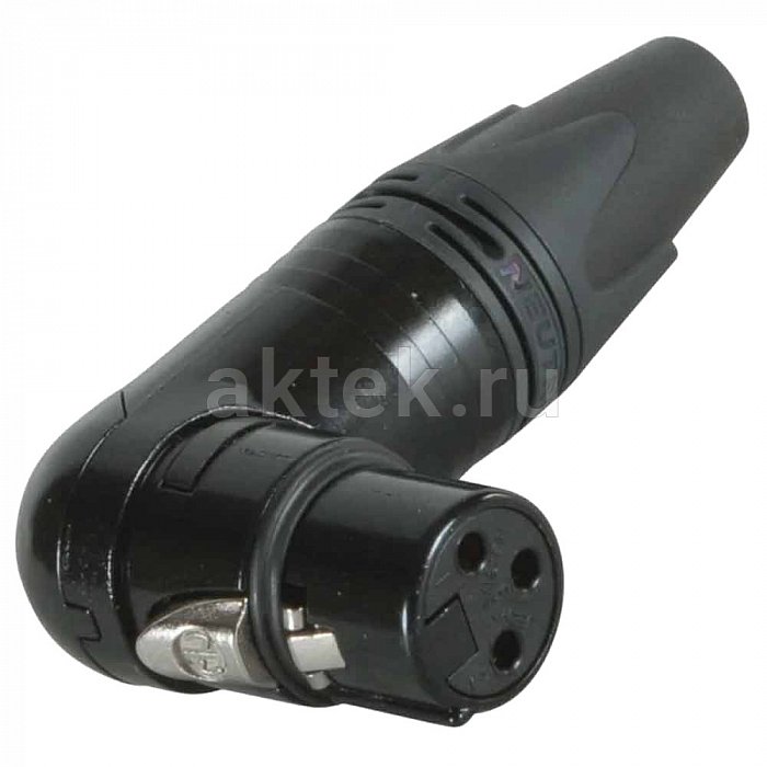 Neutrik NC3FRX-BAG кабельный разъем XLR female угловой, чёрный