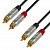 Adam Hall K4 TCC 0030 Black кабель 2×RCA-M–2×RCA-M 0.3м