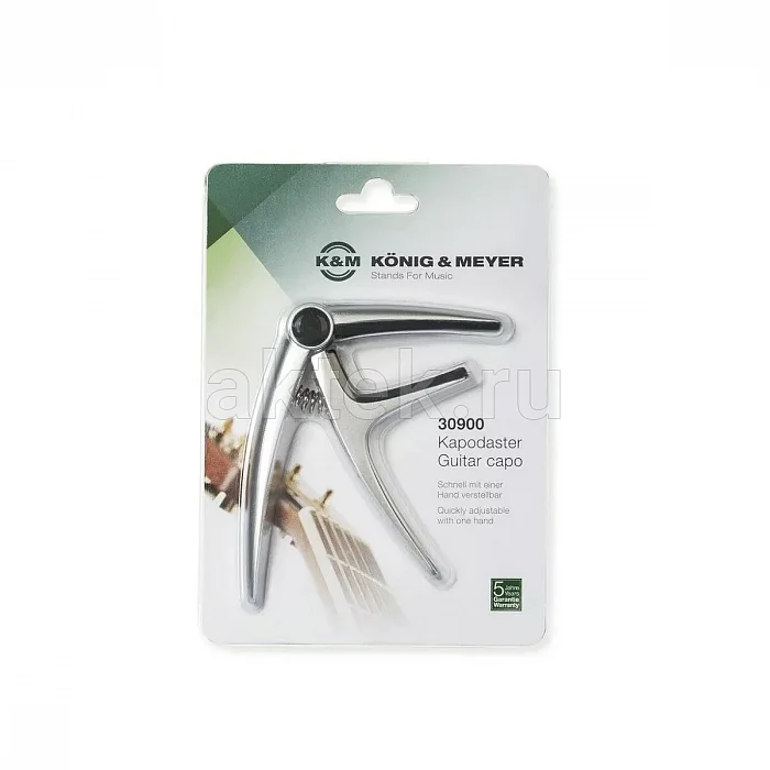 K&M 30900-000-02 каподастр для гитары, пружинный 4