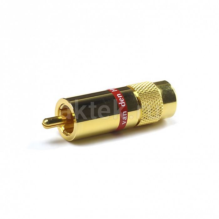 Van den Hul C-9.0 Gold/Red RCA-разъём, позолоченный, для аудиокабеля