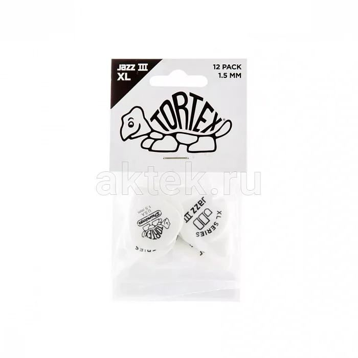 Dunlop 498P150 Tortex Jazz III XL медиаторы, 1,5 мм 4