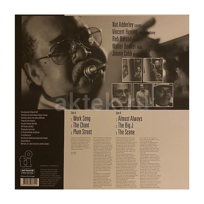 Виниловая пластинка NAT ADDERLEY - WORKIN 180 GRAM BLACK VINYL 12" 2